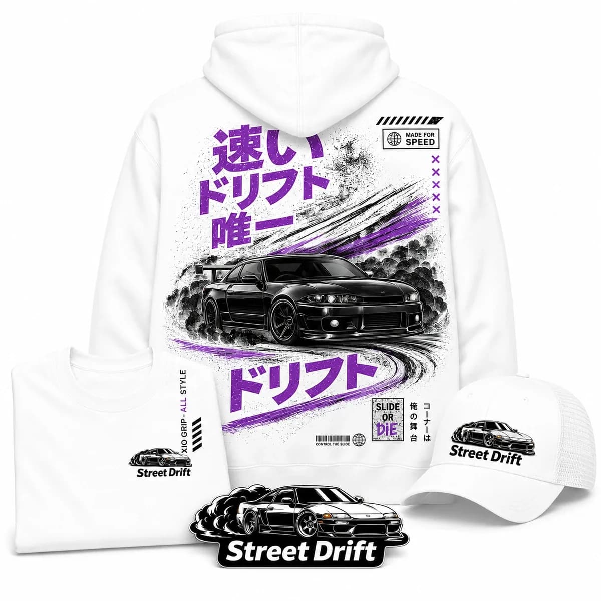 Ensemble Street Drift avec chandail, casquette et accessoires